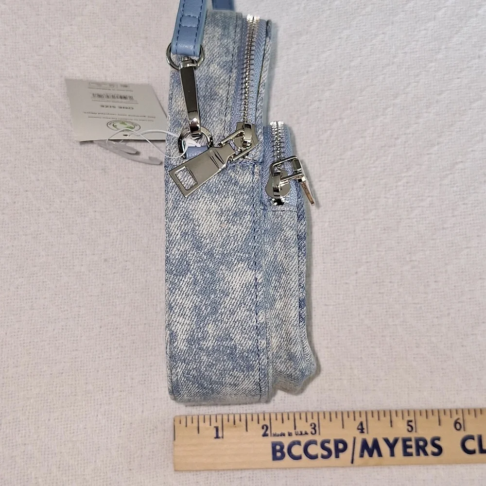 🌼 Crossbody denim girls purse/bag with embroidered flowers by No Boundaries - Picture 7 of 13